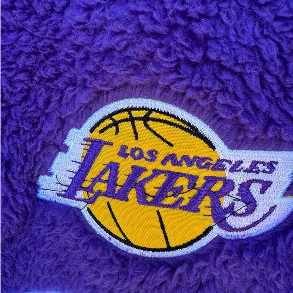 NWT Ultra Game Los Angeles Lakers full zip purple black white Sherpa.Size Large - Picture 10 of 11